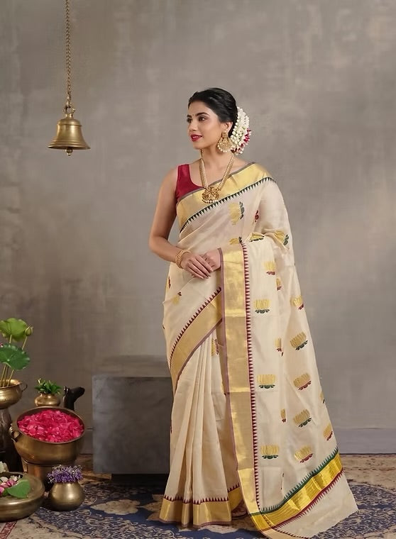 LOTUS TISSUE SAREE