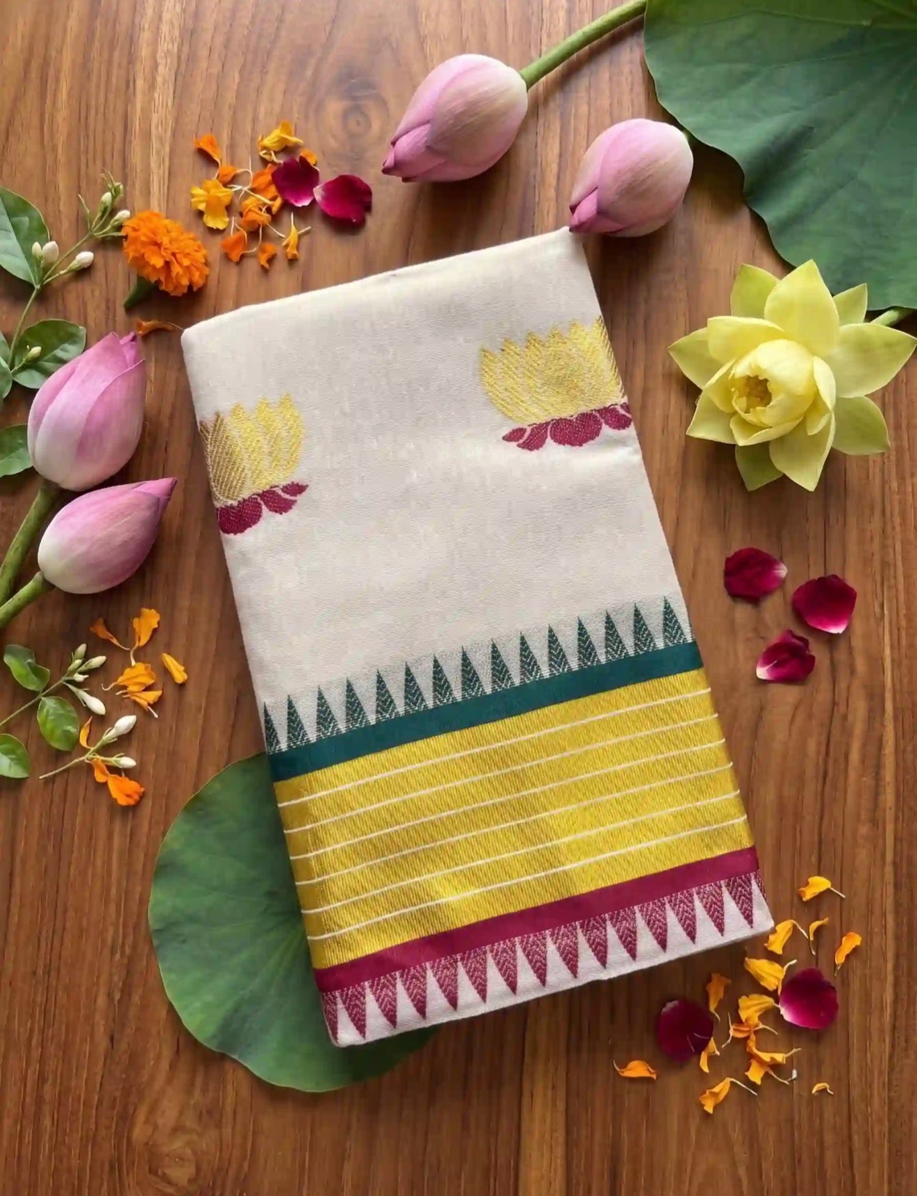 LOTUS TISSUE SAREE