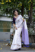 MUL MUL cotton Lavender Saree